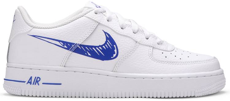Nike Air Force 1 Low GS Sketch White Racer Blue